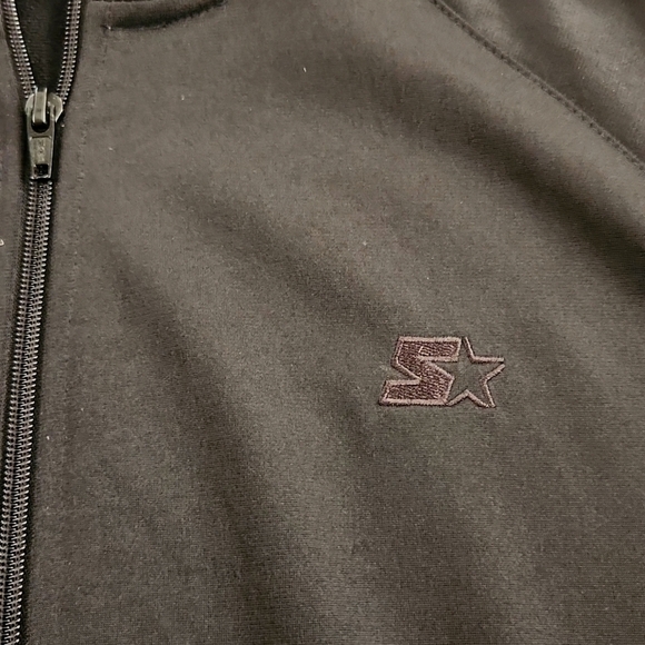 STARTER Black & Gray Athletic Jacket - Picture 3 of 5